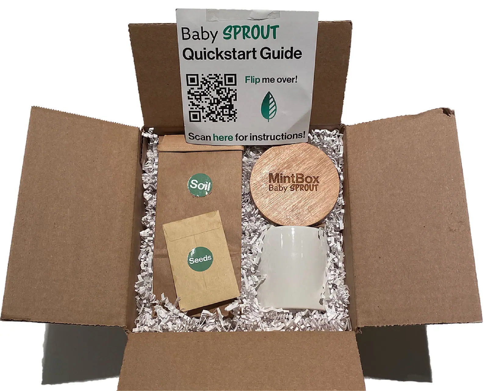 A finished Baby Sprout kit photographed for the site.