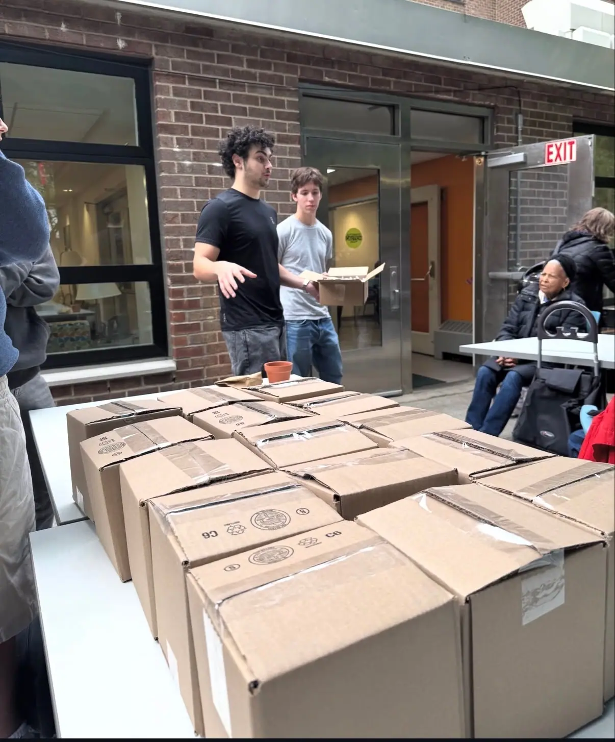 Stacked MintBoxes ready to hand out.
